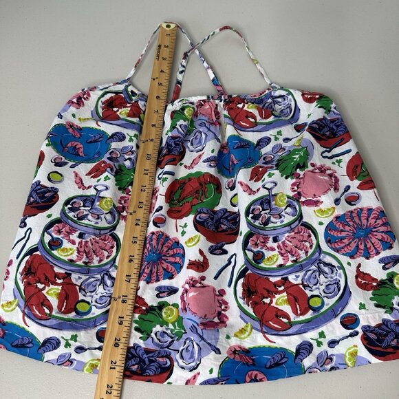 Printfresh Shell of a Good Time Pajama top Womens Size M Seafood Lobster print - Picture 3 of 7